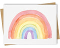 Watercolour Rainbow Card, Includes Kraft Envelope