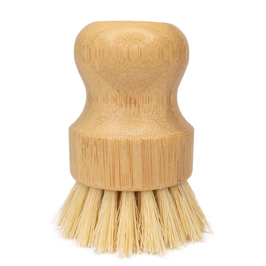 Sisal/coconut mini scrub brush bamboo dish scrubber