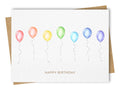 "Happy Birthday" Balloon Card - Includes Kraft Envelope
