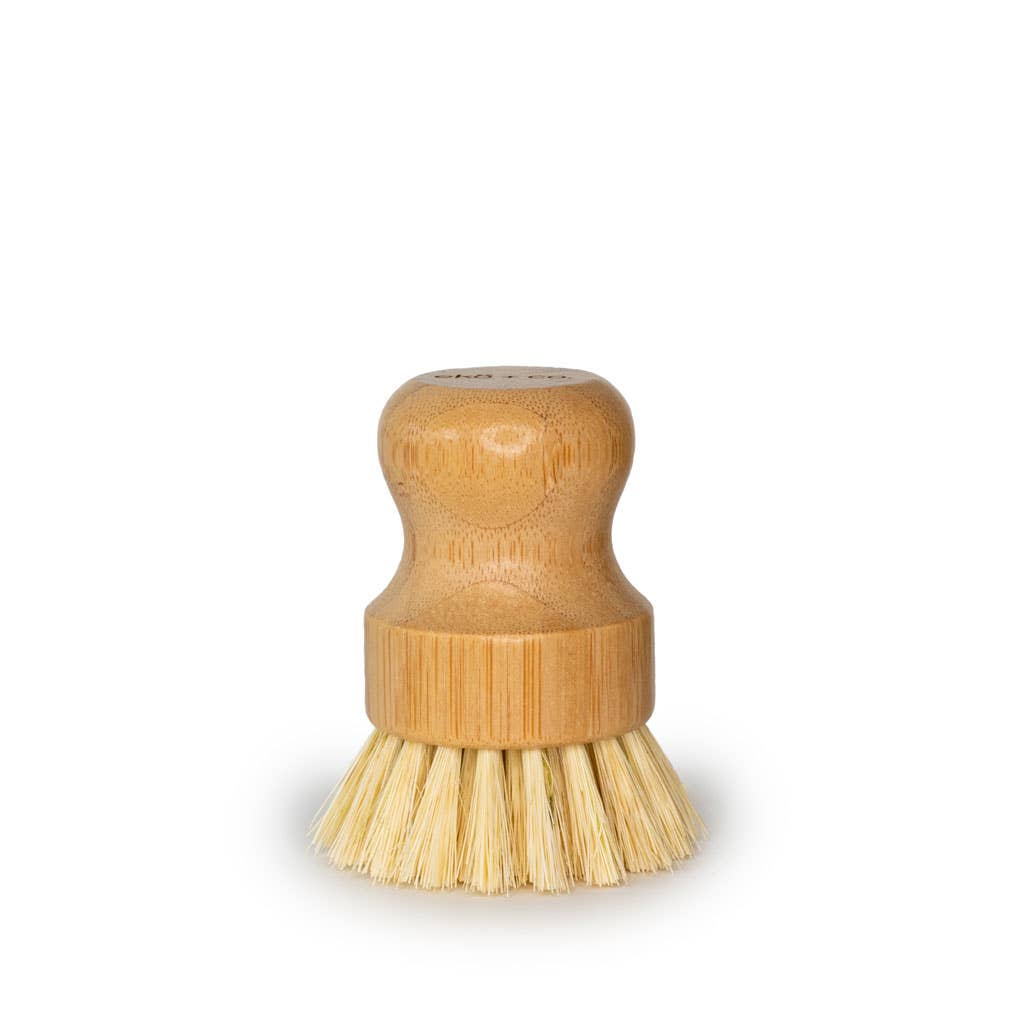 Sisal/coconut mini scrub brush bamboo dish scrubber