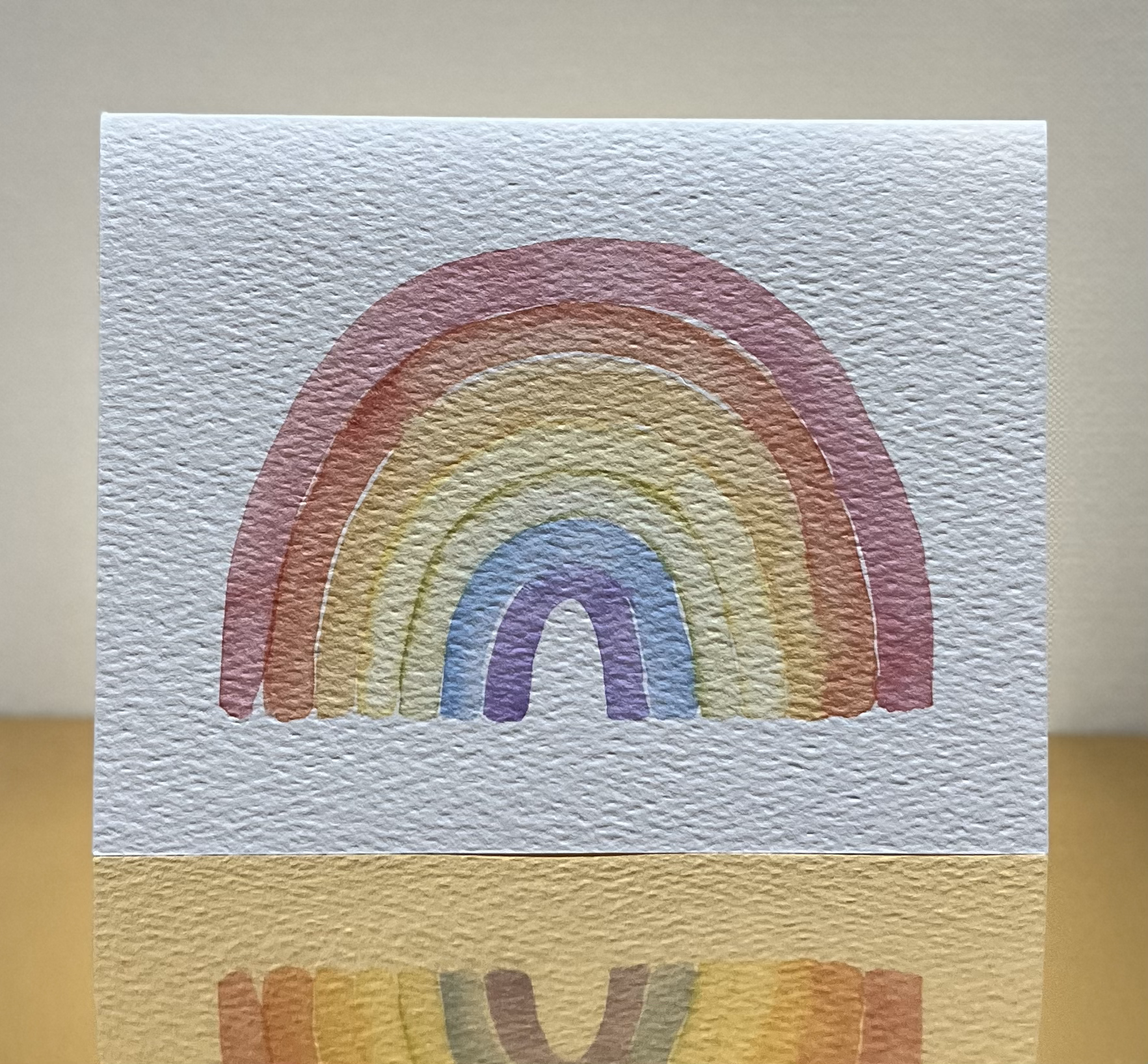 Watercolour Rainbow Card, Includes Kraft Envelope