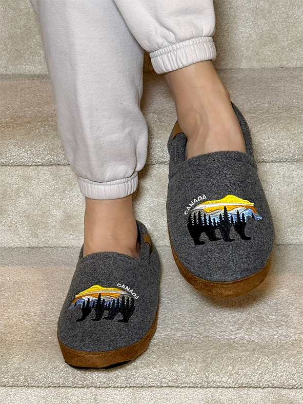 Wild Bear Canada Moccasin Slippers