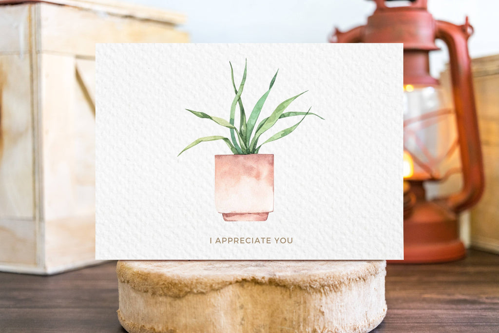 "I Appreciate You" Thank You Card, Includes Kraft Envelope
