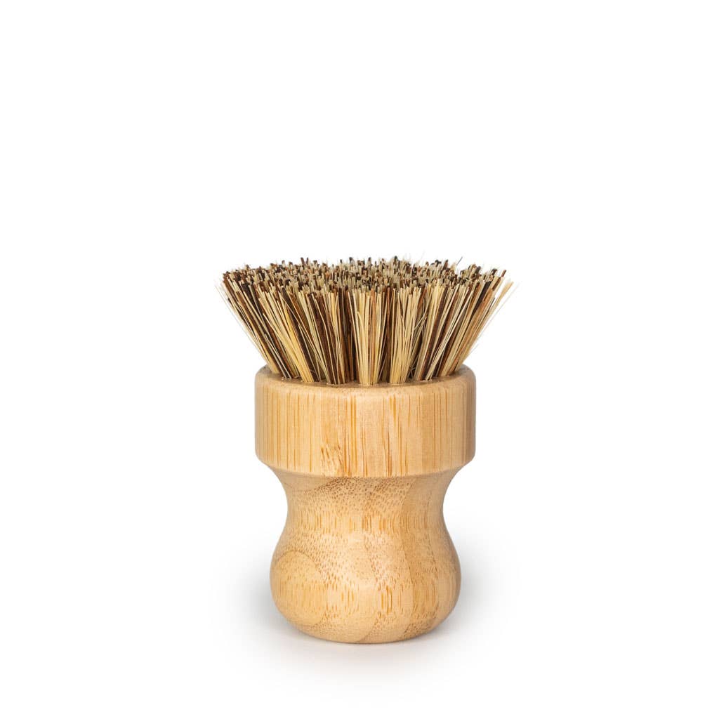 Sisal/coconut mini scrub brush bamboo dish scrubber
