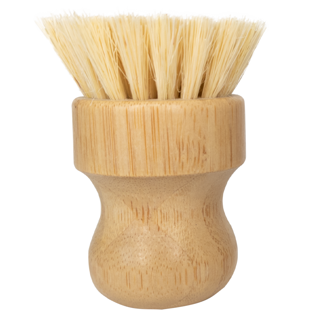 Sisal/coconut mini scrub brush bamboo dish scrubber