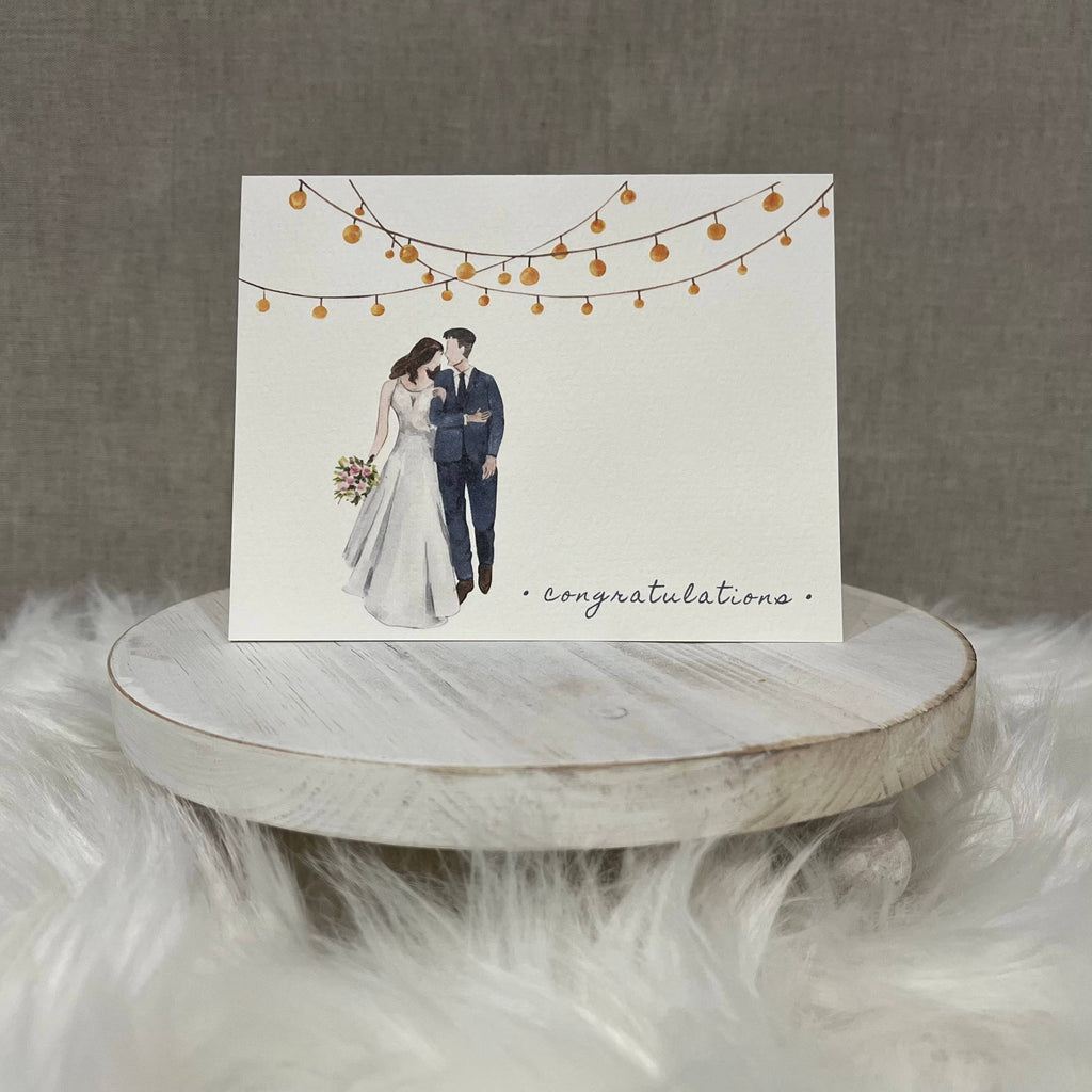 Congratulations on Wedding Card, Includes Kraft Envelope