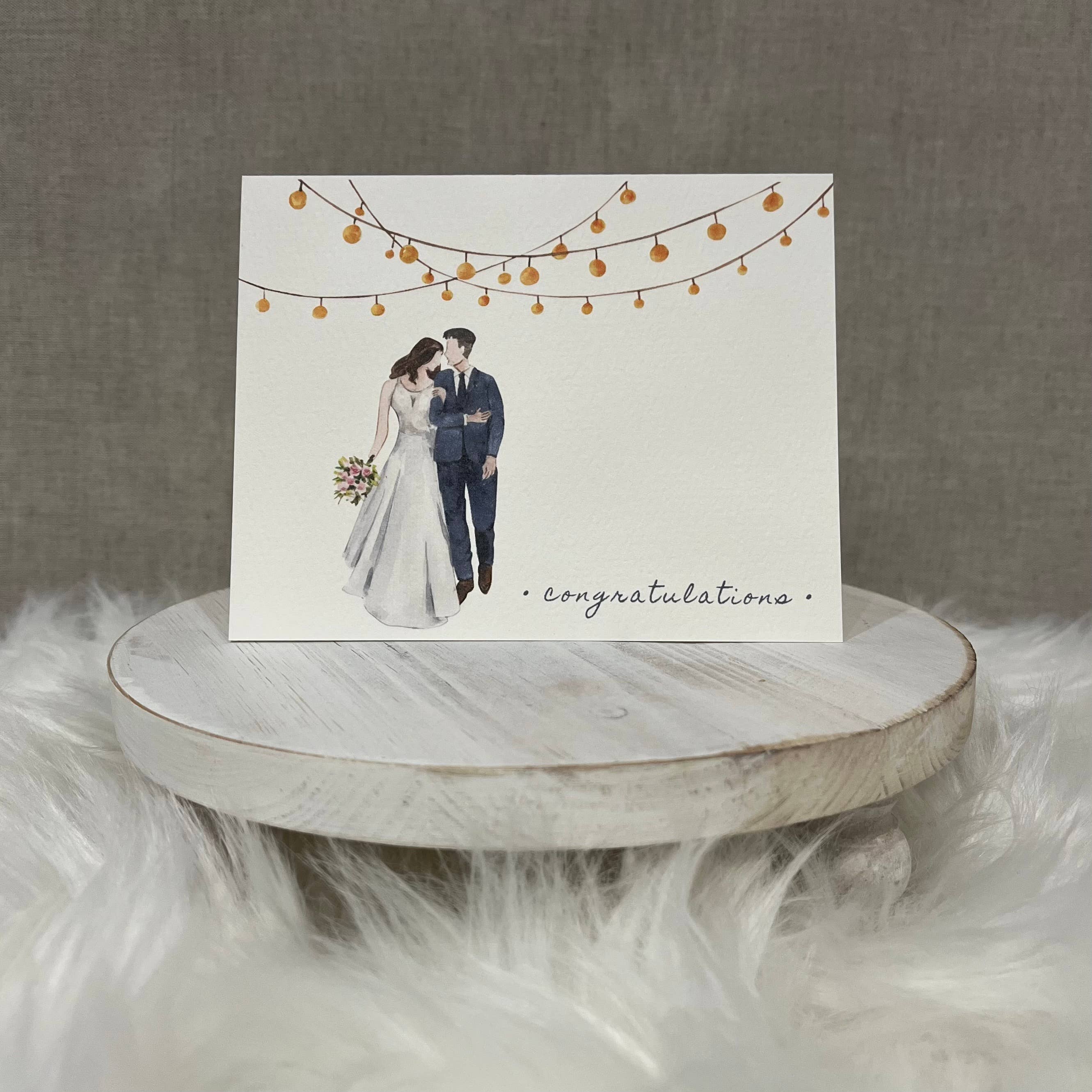 Congratulations on Wedding Card, Includes Kraft Envelope