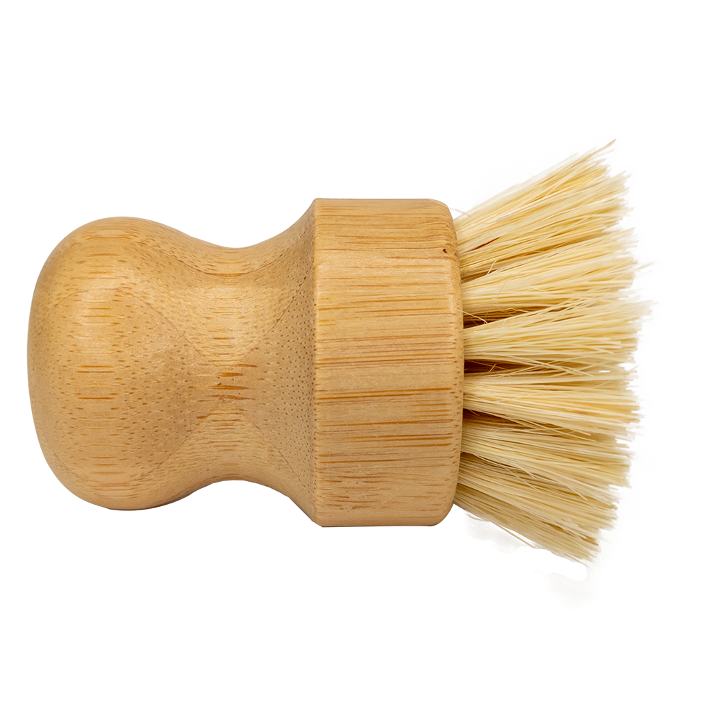 Sisal/coconut mini scrub brush bamboo dish scrubber