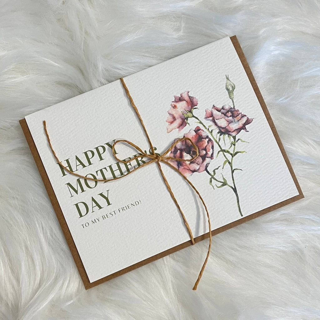 Mother's Day Best Friend Card - Includes Kraft Envelope