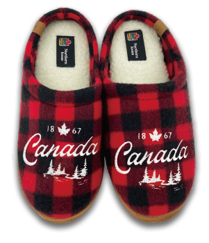 Classic Plaid Canada Moccasin Slippers